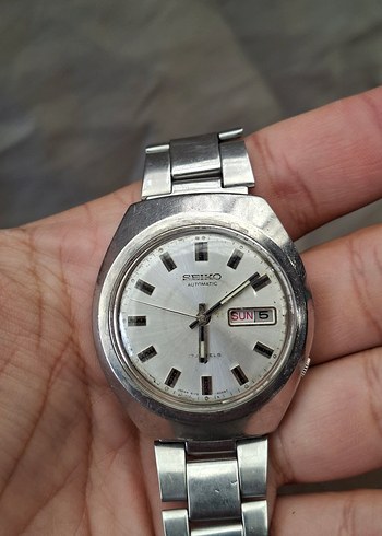 Seiko Vintage Gri-Bej Erkek Kol Saati - Görsel 4