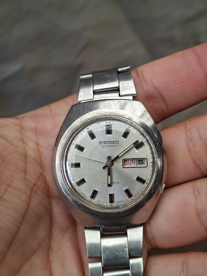 Seiko Vintage Gri-Bej Erkek Kol Saati - Görsel 4