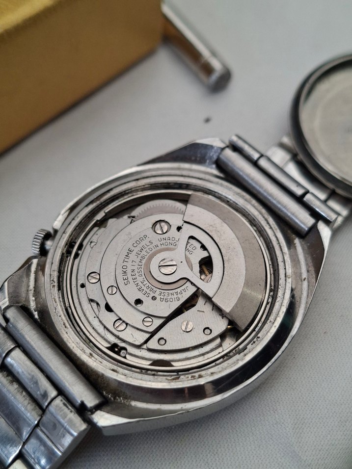 Seiko Vintage Gri-Bej Erkek Kol Saati - Görsel 5