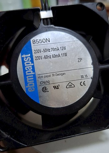 Ebmpapst 8550N Mavi Soğutucu Fan - Görsel 2