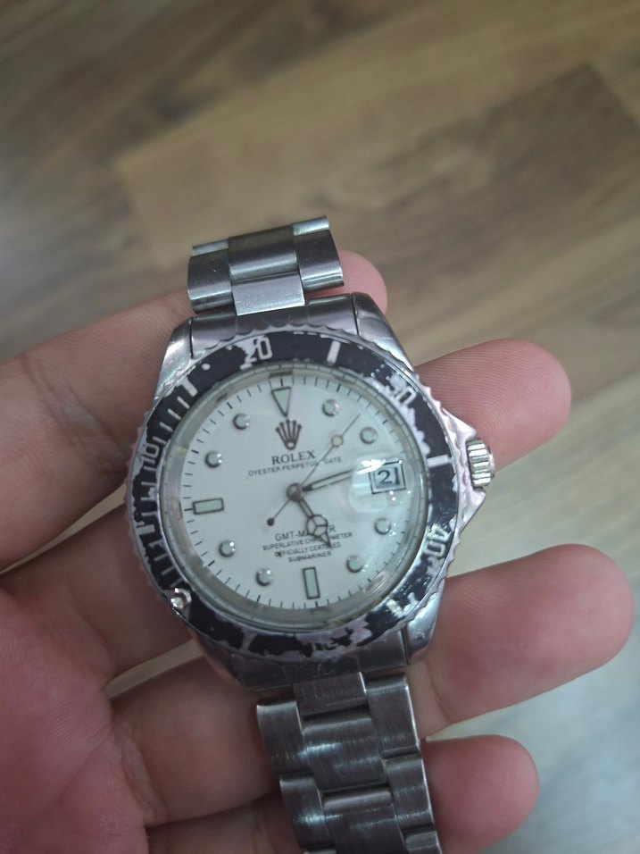 Rolex Erkek Klasik Beyaz Saat - Görsel 4