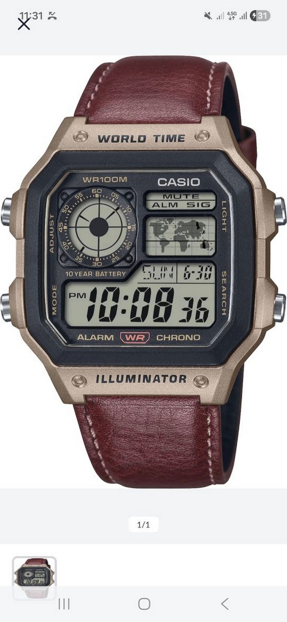 Camel Renk Vintage Stil Casio Erkek Kol Saati - Görsel 2