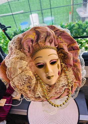 Dantel Detaylı Vintage Maske - Görsel 4