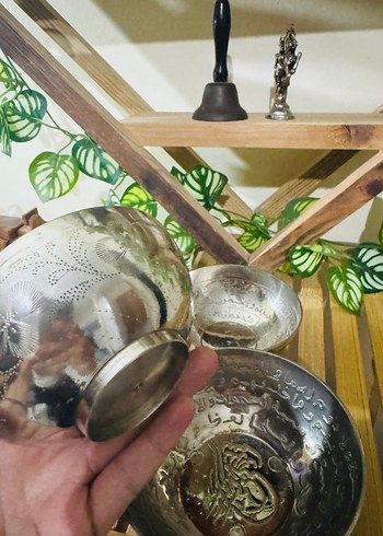 Altın Renkli Gri Bağlama Desenli Tabak Seti - Görsel 9