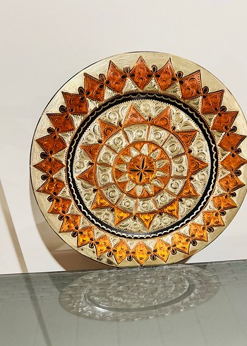 ANTİKA BAKIR İŞLEMELİ TEPSİ - Görsel 5