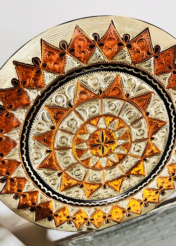 ANTİKA BAKIR İŞLEMELİ TEPSİ - Görsel 6