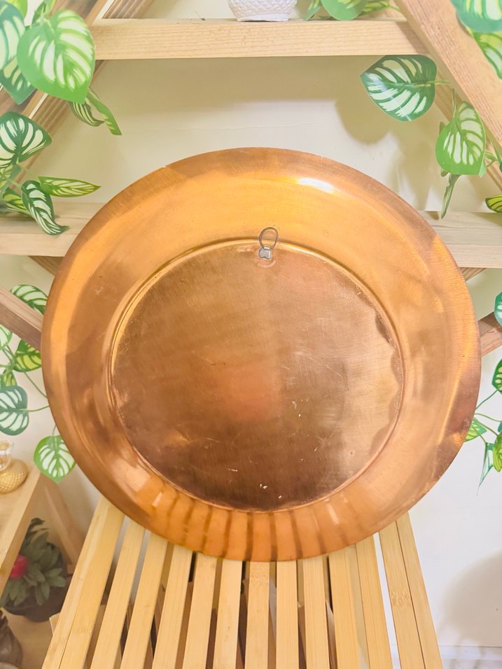 ANTİKA BAKIR İŞLEMELİ TEPSİ - Görsel 3