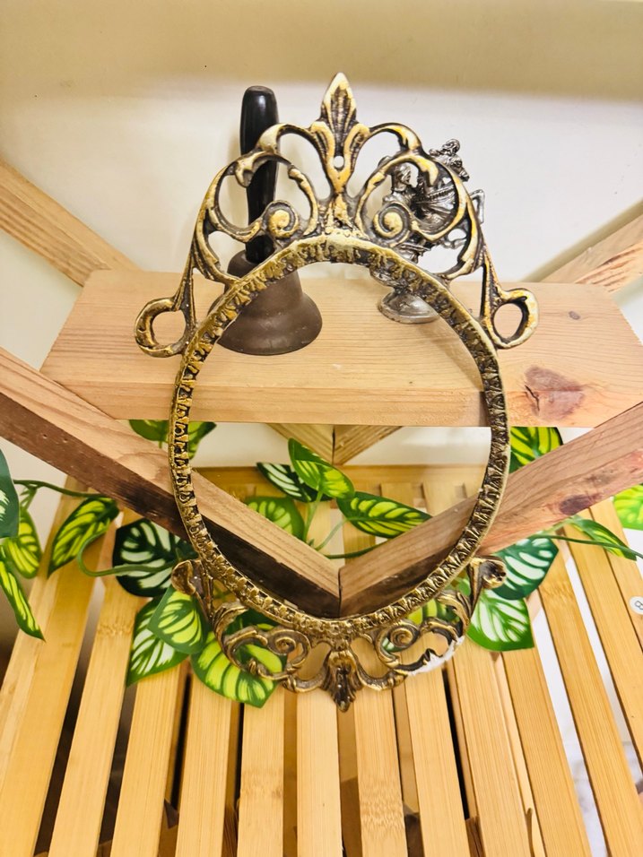 Parlak Altın Renk Oval Dekoratif Çerçeve - Görsel 3