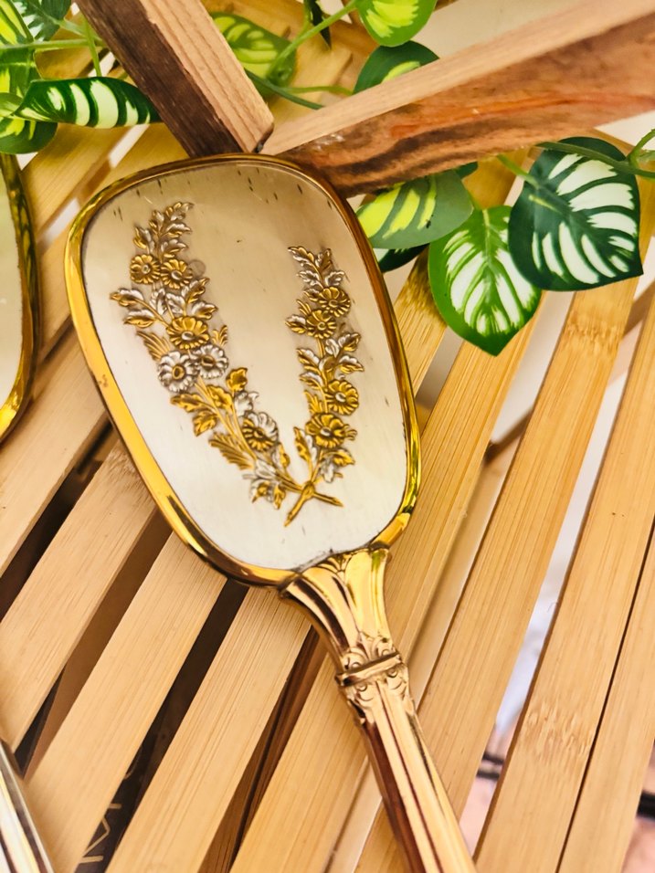 Parlak Altın Makyaj Fırçası Seti - Görsel 3