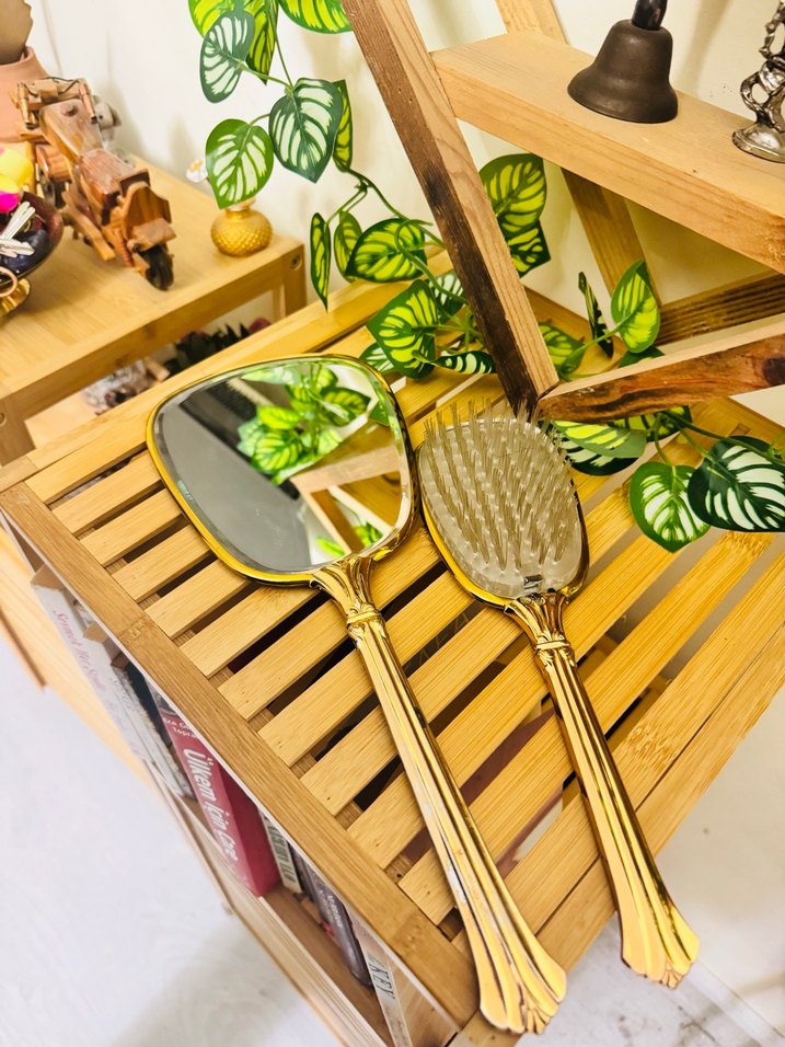 Parlak Altın Makyaj Fırçası Seti - Görsel 5