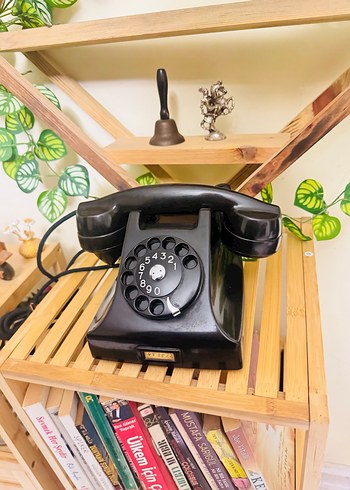 Siyah Retro Döner Telefon - Görsel 3