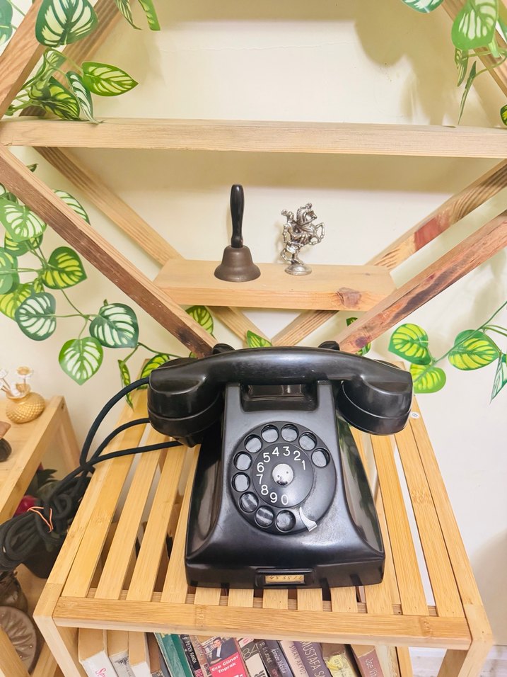 Siyah Retro Döner Telefon - Görsel 2