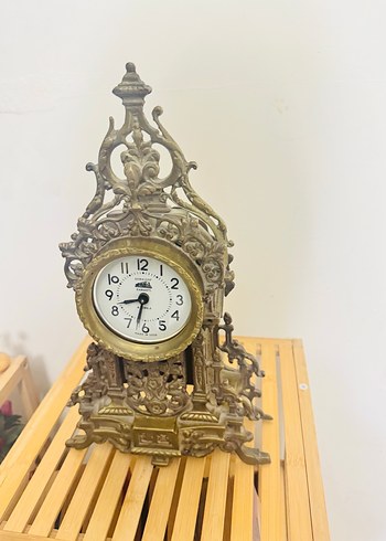 Altın Renkli Vintage Masa Saati - Görsel 15