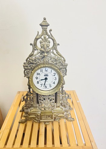 Altın Renkli Vintage Masa Saati - Görsel 14