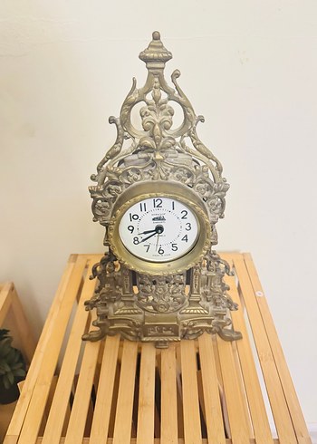 Altın Renkli Vintage Masa Saati - Görsel 6