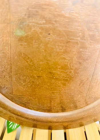 Bej Parlak Düz Desensiz Tabak - Görsel 2