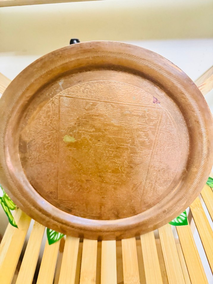 Bej Parlak Düz Desensiz Tabak - Görsel 3