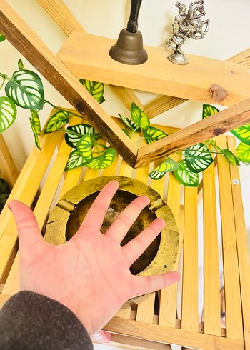 Parlak Altın Renkli Metal Küllük - Görsel 9