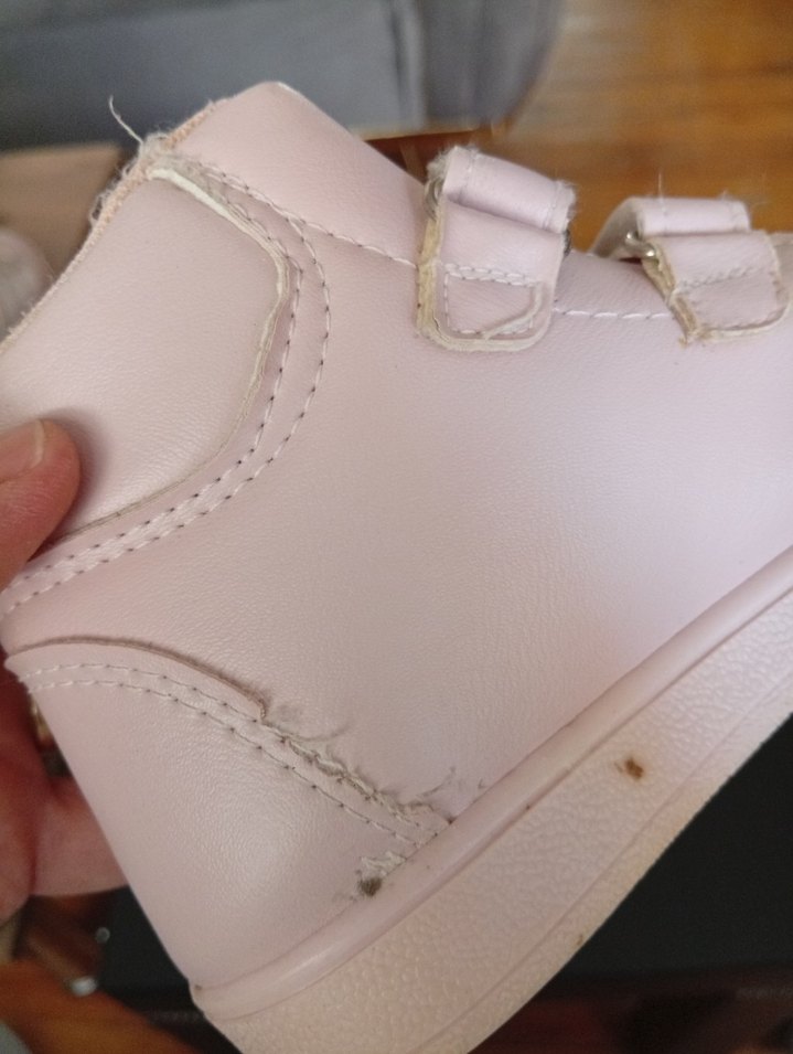 Kız Çocuk Pembe Cırt Cırtlı Spor Ayakkabı - Görsel 4