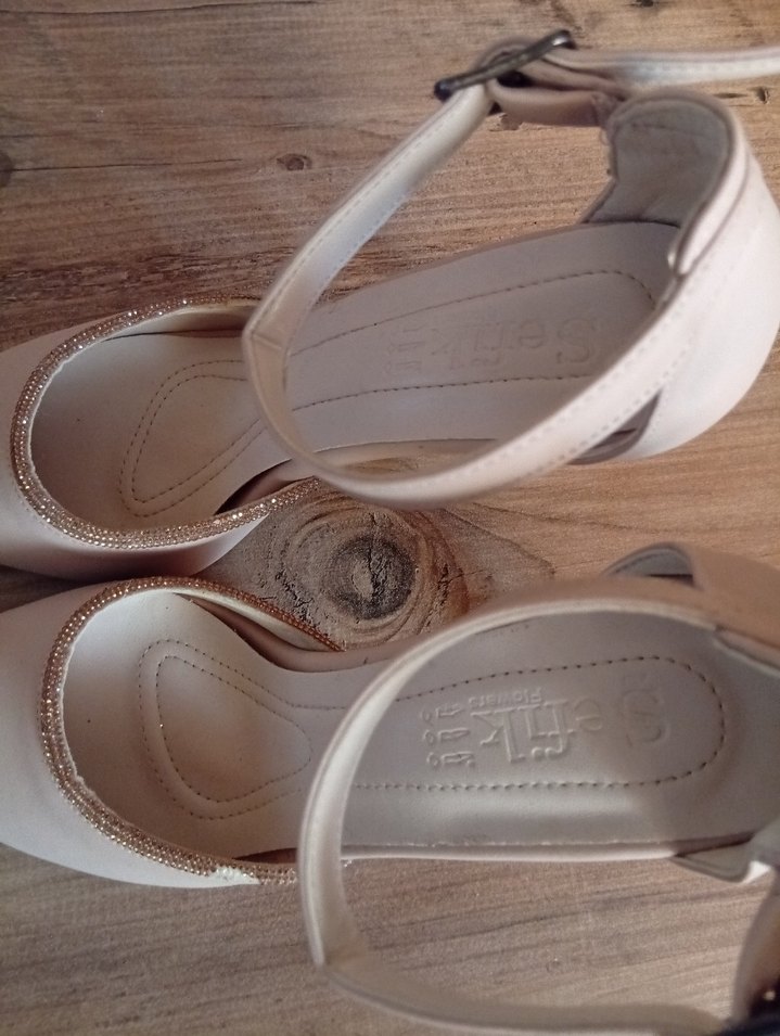 Bej Stiletto Topuklu Kadın Abiye Ayakkabı - Görsel 3