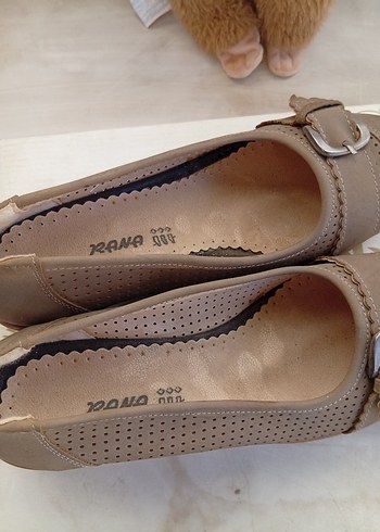 Bej Süet Kadın Dolgu Topuklu Babet - Görsel 4