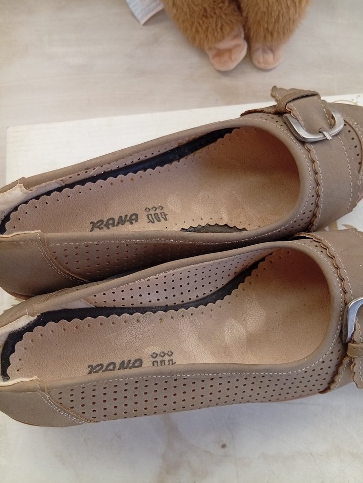 Bej Süet Kadın Dolgu Topuklu Babet - Görsel 4