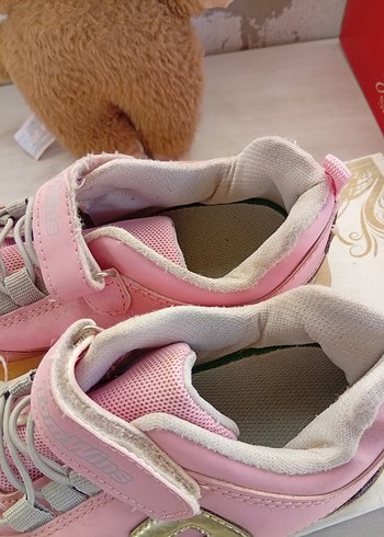 Kız Çocuk Pembe Cırtlı Spor Ayakkabı - Görsel 4