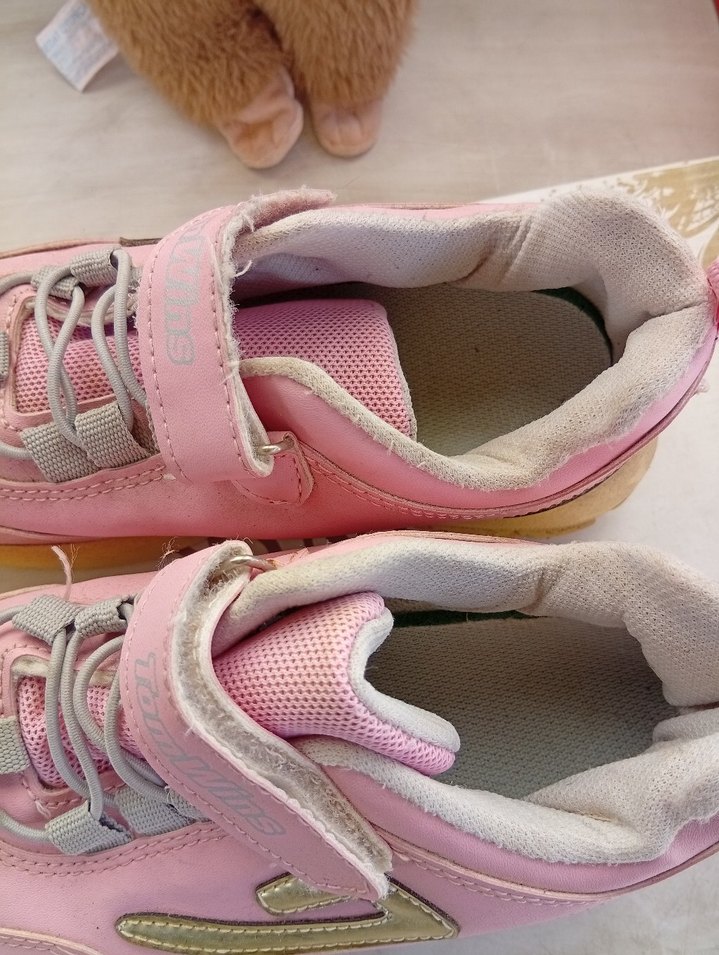 Kız Çocuk Pembe Cırtlı Spor Ayakkabı - Görsel 3