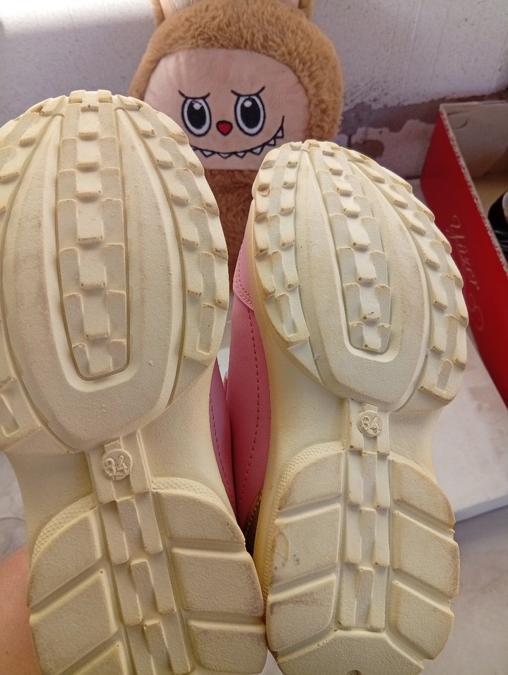 Kız Çocuk Pembe Cırtlı Spor Ayakkabı - Görsel 5