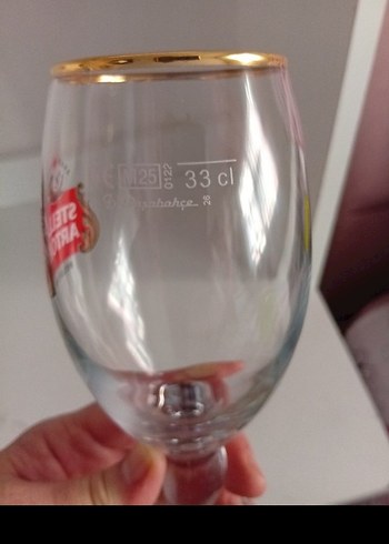 Altın Kenarlı Stella Artois Bira Bardağı - Görsel 2