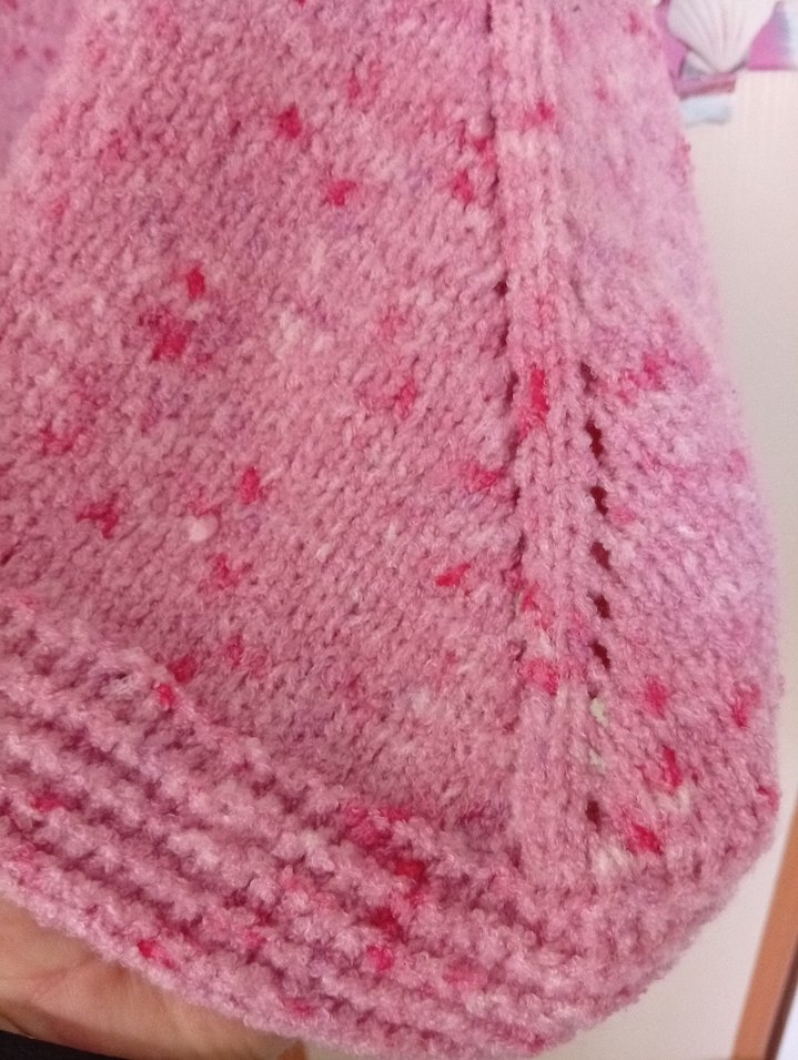 Kız Çocuk Pembe Örgü Poncho - Görsel 3