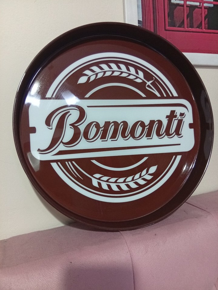 Bordo Vintage Bomonti Tepsi - Görsel 2