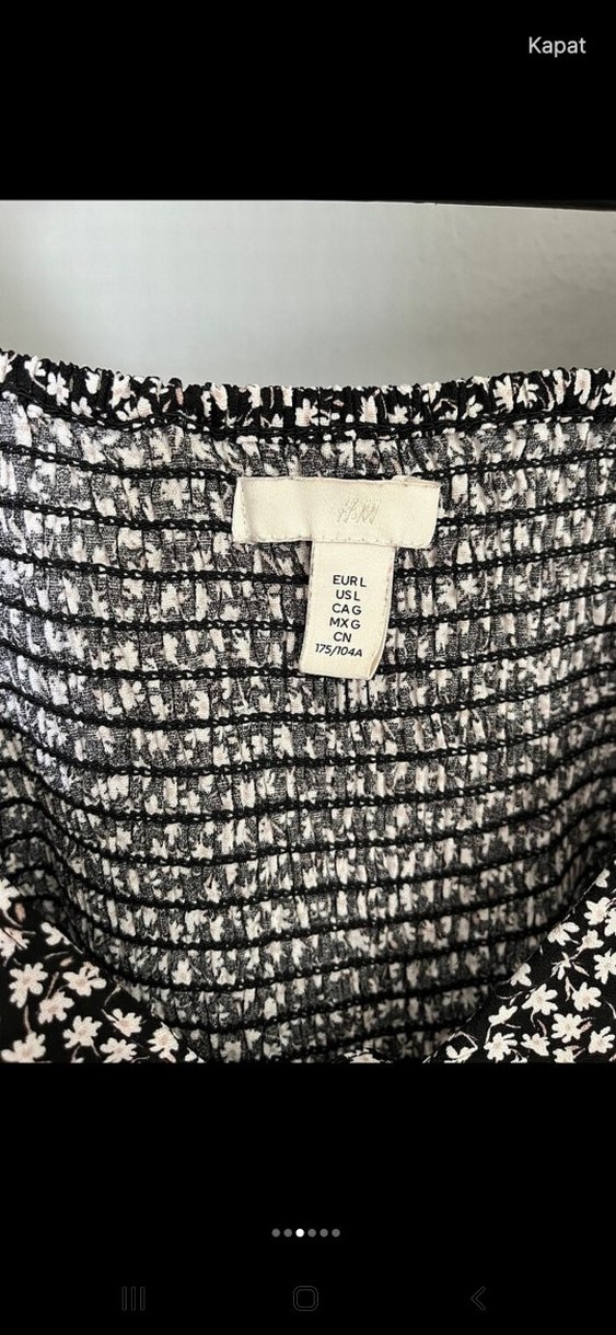 HM Uzun Kollu V-Yaka Bağcıklı Bluz - Görsel 3