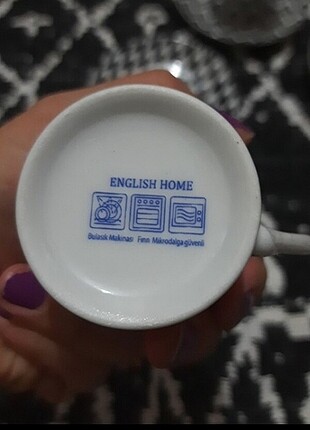 English Home English home siyah beyaz 6li fincan takımı 