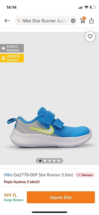 21 Beden mavi Renk Nike ayakkabı