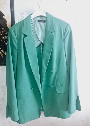 Trendyol & Milla Yeşil Düğmeli Kadın Blazer Ceket
