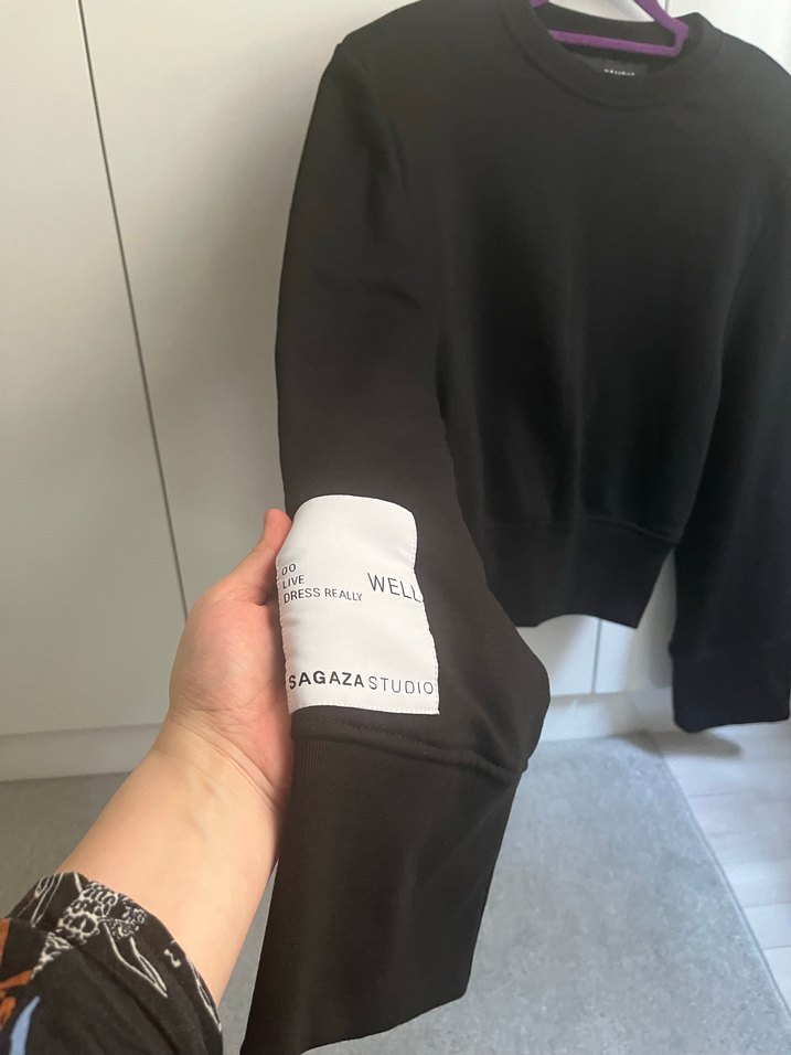 Siyah Kadın Oversize Sweatshirt - Görsel 3