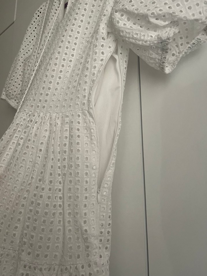 Pamuklu Bohem Nakışlı Midi Elbise - Görsel 2