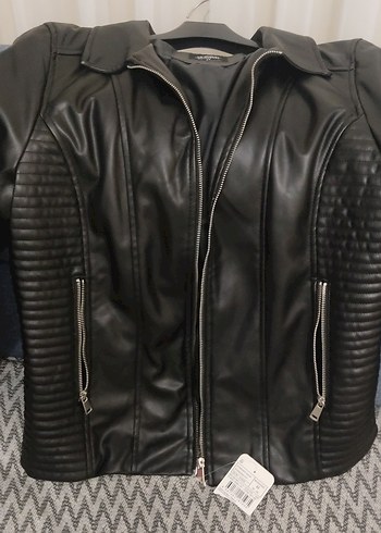 xxl Beden siyah Renk Siyah Deri Biker Ceket Kadın
