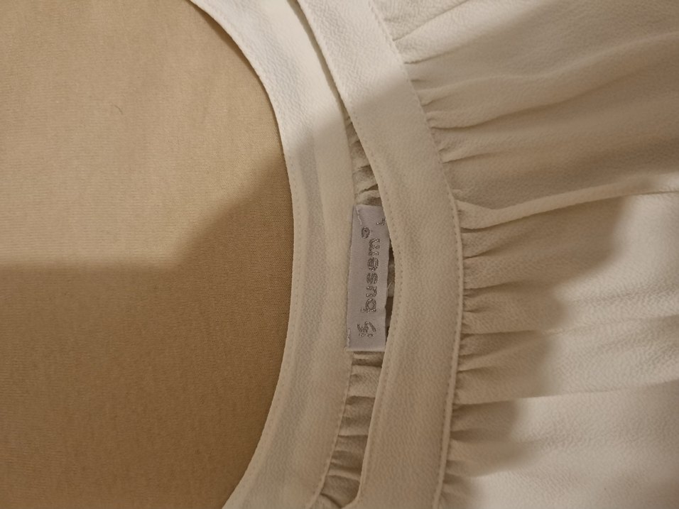 Beyaz saten bluz - Görsel 4