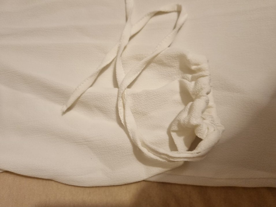 Beyaz saten bluz - Görsel 3