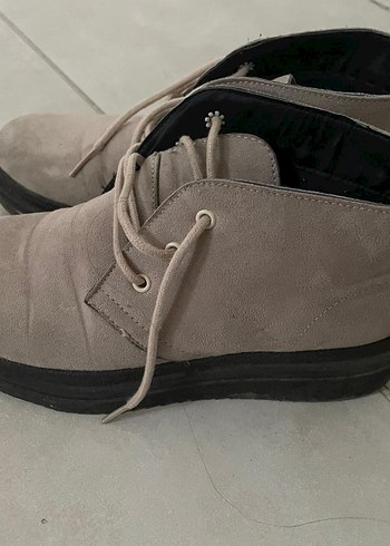 38 Beden Bej Süet Kadın Dolgu Topuklu Bot