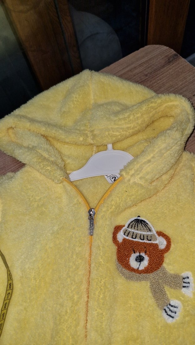 Sarı Peluş Bebek Tulum - Görsel 5