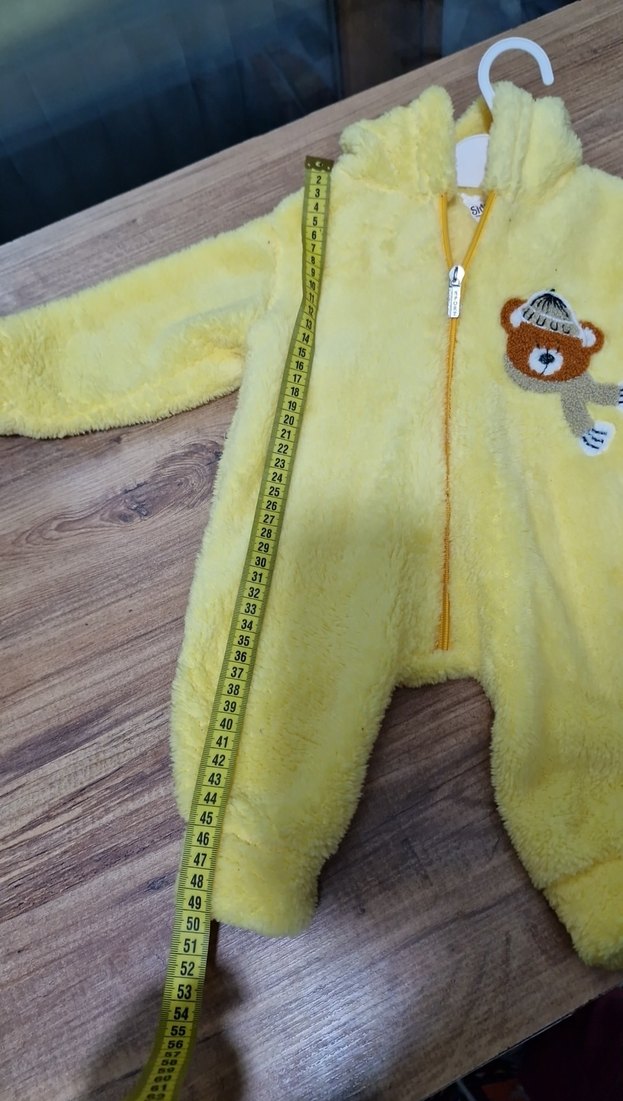 Sarı Peluş Bebek Tulum - Görsel 4