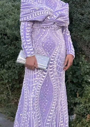 2 abiye lila ve kırmızı uzun abiye