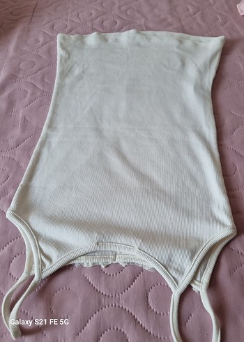 Kız Çocuk Beyaz İnce Askılı Atlet - Görsel 5