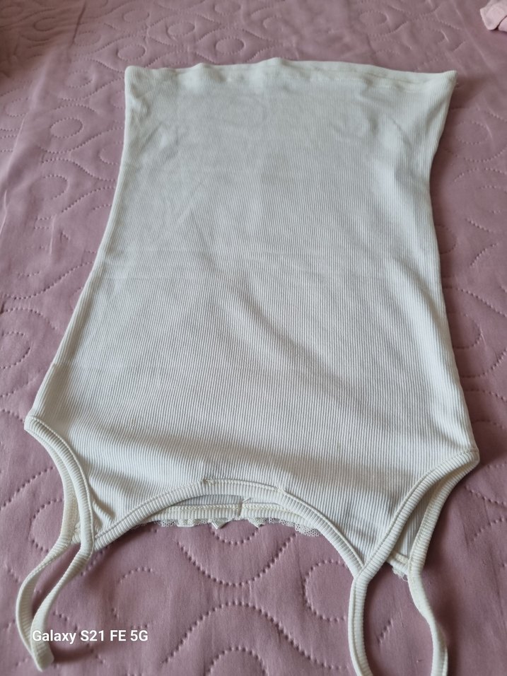 Kız Çocuk Beyaz İnce Askılı Atlet - Görsel 5