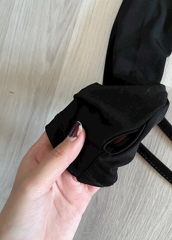 s Beden siyah Renk Siyah V Yakalı İnce Askılı Body