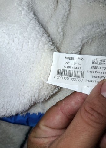 Erkek Çocuk Mavi Kapüşonlu Kürklü Mont - Görsel 4