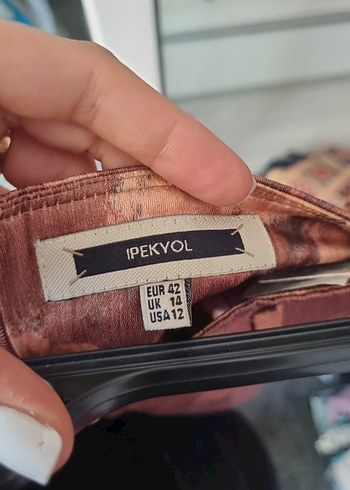 ipekyol Bohem Tarzda Midi Boy Kahverengi Etek